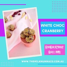 Load image into Gallery viewer, Boobalicious Balls Mix White Choc Cranberry