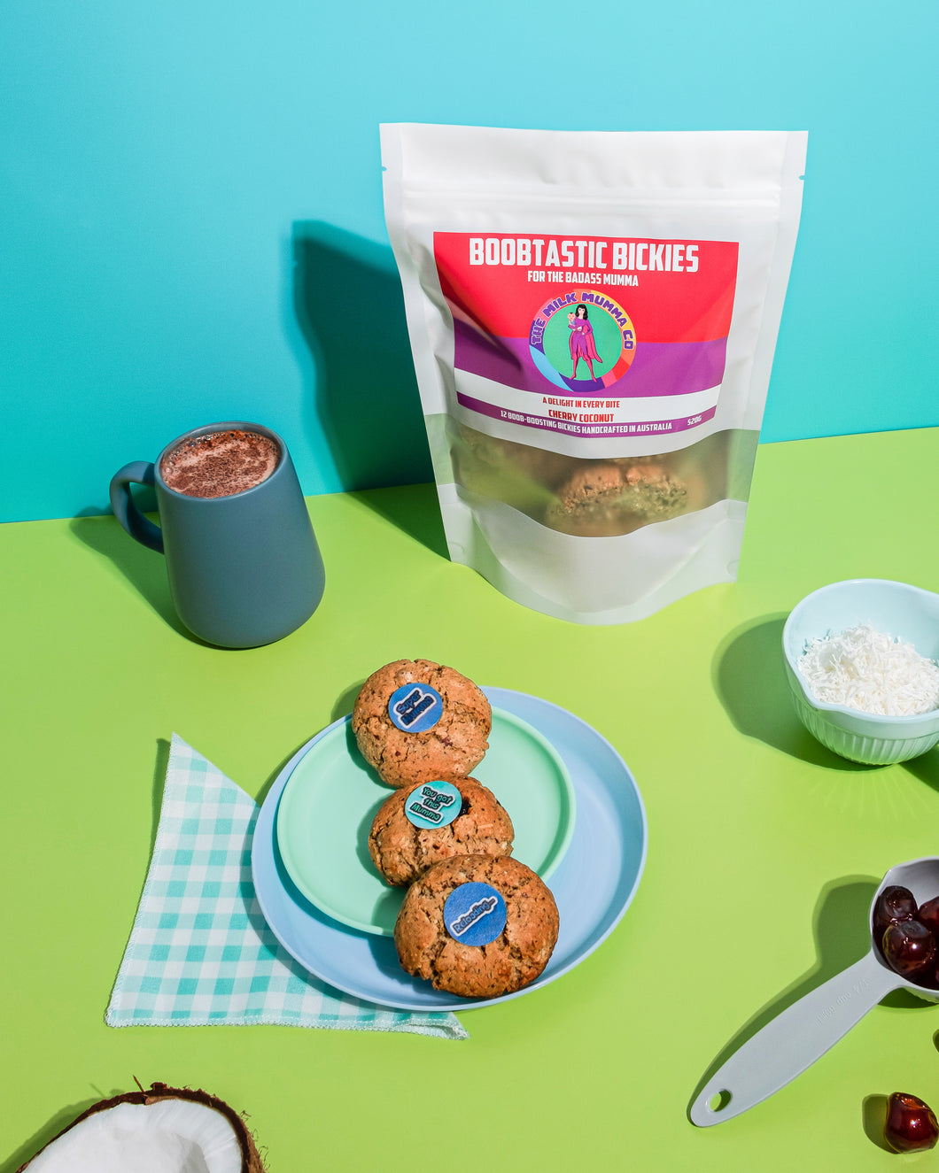 Cherry Coconut Bickies