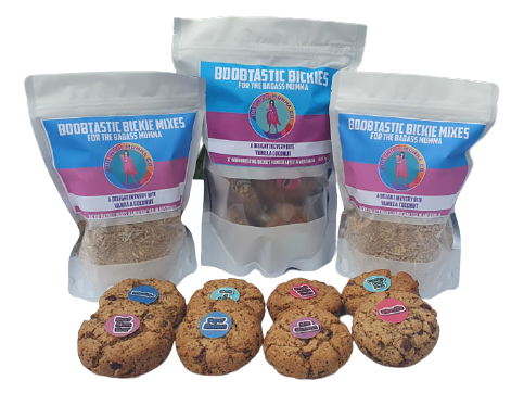 Triple Boobtastic Vanilla Coconut Bickies and Vanilla Coconut Bickie Mixes Starter Pack